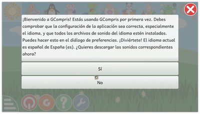 Bienvenida de GCompris